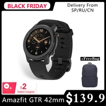 Глобальная версия Amazfit GTR 42 мм 47 мм Huami Смарт-часы 5 АТМ Водонепроницаемый 24 дня батарея gps управление музыкой Поддержка Android IOS