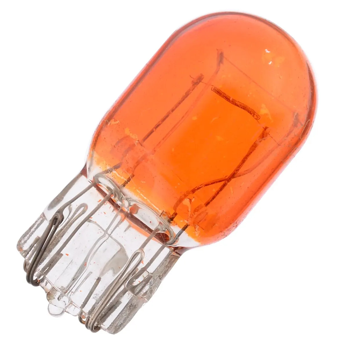 2PCS Amber 12V W21/5W T20 Dual Filament Car DRL Side Light 7443 Effect Brake Bulb For Universal Car Auto Truck