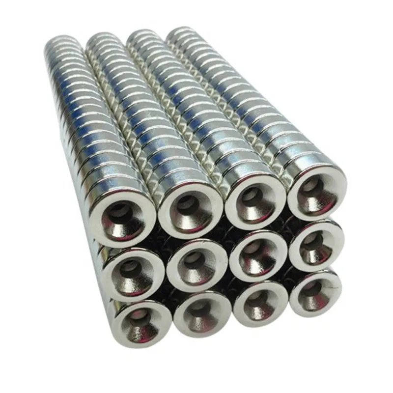

Creative Product 10pcs Super Strong Round Neodymium Countersunk Ring Magnets 12mm x 5mm Hole: 4mm Rare Earth N50