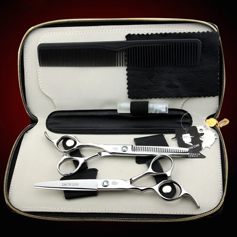 Smith Chu Forbici Professionali Per Capelli Da 6 Pollici Giappone 440C Cesoie In Acciaio Taglio Sinistro Barbiere Makas Forbici Da Parrucchiere