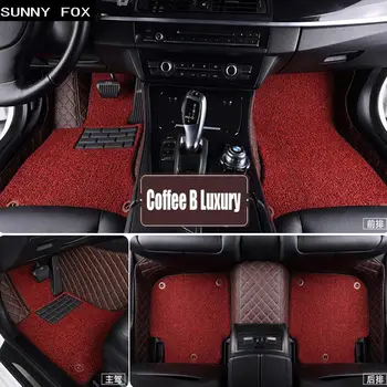 

SUNNY FOX car floor mats specially for BMW X4 F26 high quanlity Leather waterproof heavy duty car styling rugs carpet liners