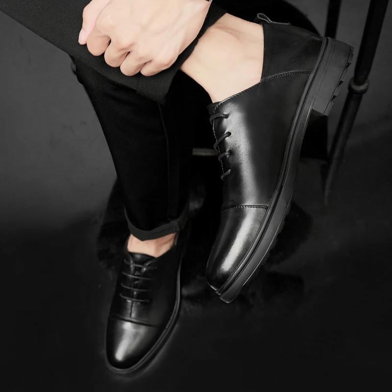 Мужская обувь с перфорацией типа «броги» полуботинки, платье, обувь натуральная кожа черная обувь с острым носком на шнуровке мужская формальная Свадебная вечеринка; большие размеры 47(Европа