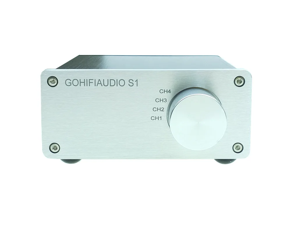 signal splitter 4 IN 1 OUT audio rca connector signal selector Source Selector HIFI input rca cable switcher schalter boX