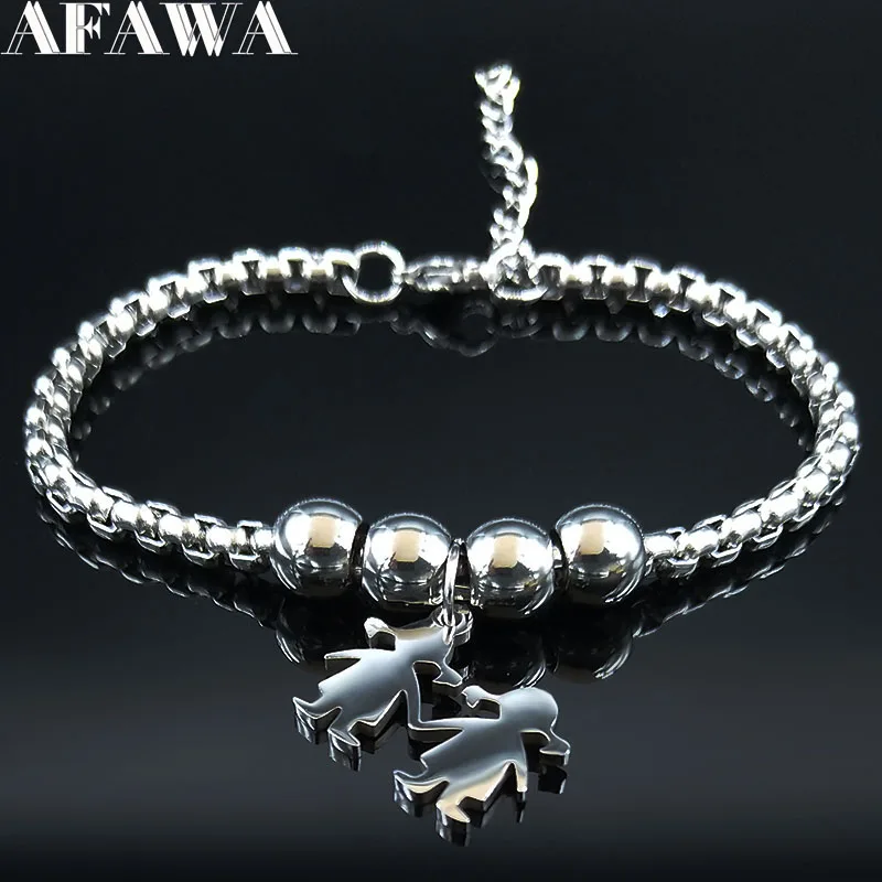 Мода две девушки нержавеющая сталь лучшая цепочка "друг" браслет женский серебряный цвет браслет ювелирные изделия pulseras mujer B18553