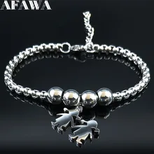 Мода две девушки нержавеющая сталь лучшая цепочка "друг" браслет женский серебряный цвет браслет ювелирные изделия pulseras mujer B18553