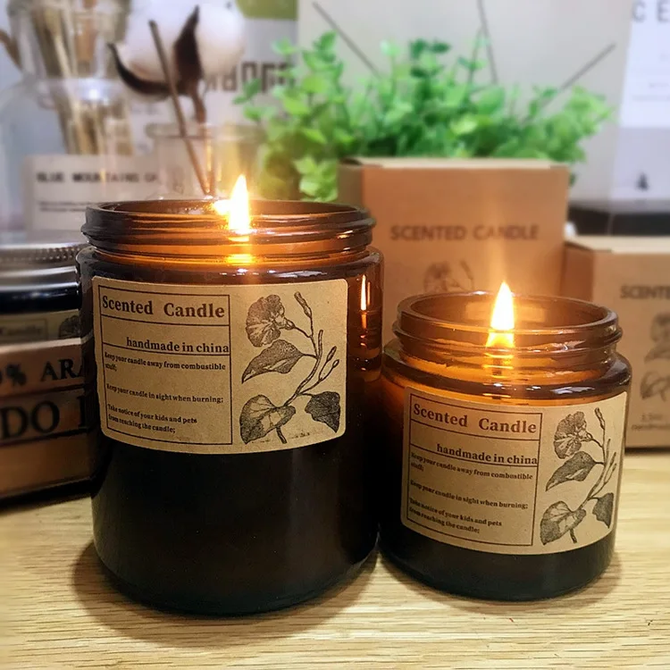 Glass Jar Cup Natural Soy Candle Aromatherapy Scented Wedding Party Birthday Relaxing Stress Relief Candles | Дом и сад