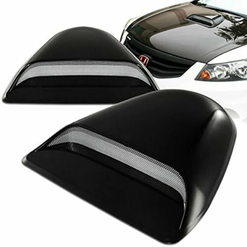 Universal Black Painted ABS Plastic Racing Air Flow Vent Turbo Hood Scoop Cover | Автомобили и мотоциклы