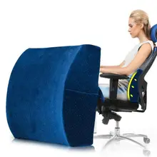 Поясничная подушка Ортопедическая подушка для спины автомобильное сиденье офисное кресло поддержка спины подходит для большинства водителей нижняя часть спины боль прокладка из пены с эффектом памяти черный