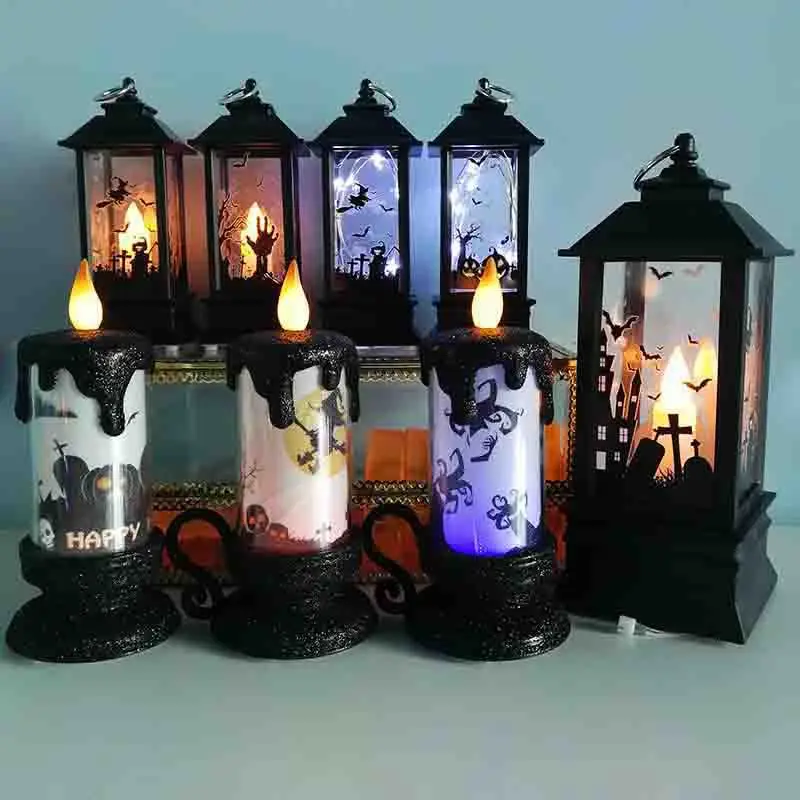 Halloween Lighthouse Party Accessories Bar KTV Decoration Props LED Glowing Night Lights Lantern Pumpkin Lamp