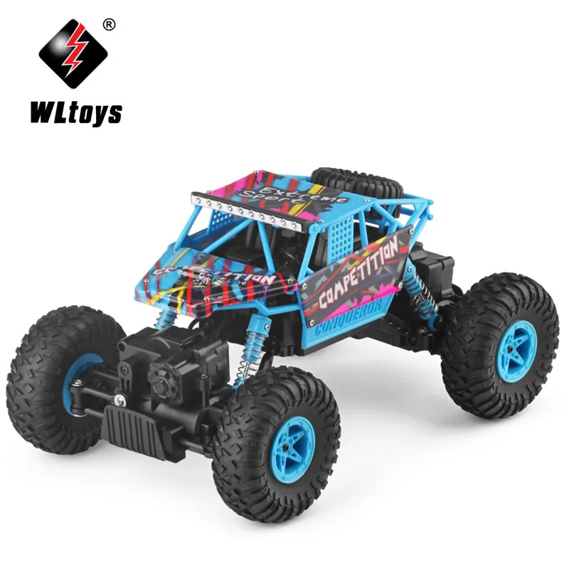 Weili 18428-c 1: 18 двойной привод дистанционного Управление Электрический четырехколесный привод внедорожный восхождение автомобиля с светодиодный светильник игрушечный автомобиль