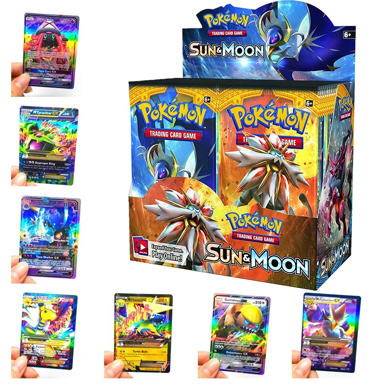 

Pokemon GX cards EX Shining Card box Game SUNMoon Trading Card game VMAX Battle Carte Pokemon EX kaarten Children original Toy