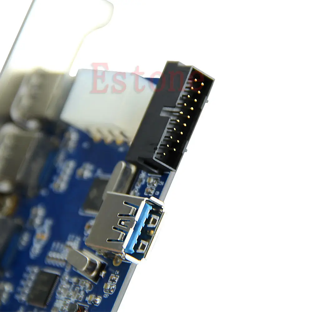 5 Порты PCI-E карта PCI Express USB 3,0+ 19 Pin разъем 4 Pin адаптер для Win