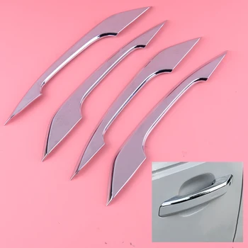 

beler ABS 4Pcs Chrome Door Handle Trim Cover Strip Fit for Audi A4(B9) A5(F5) Q5(FY) 2018 2019