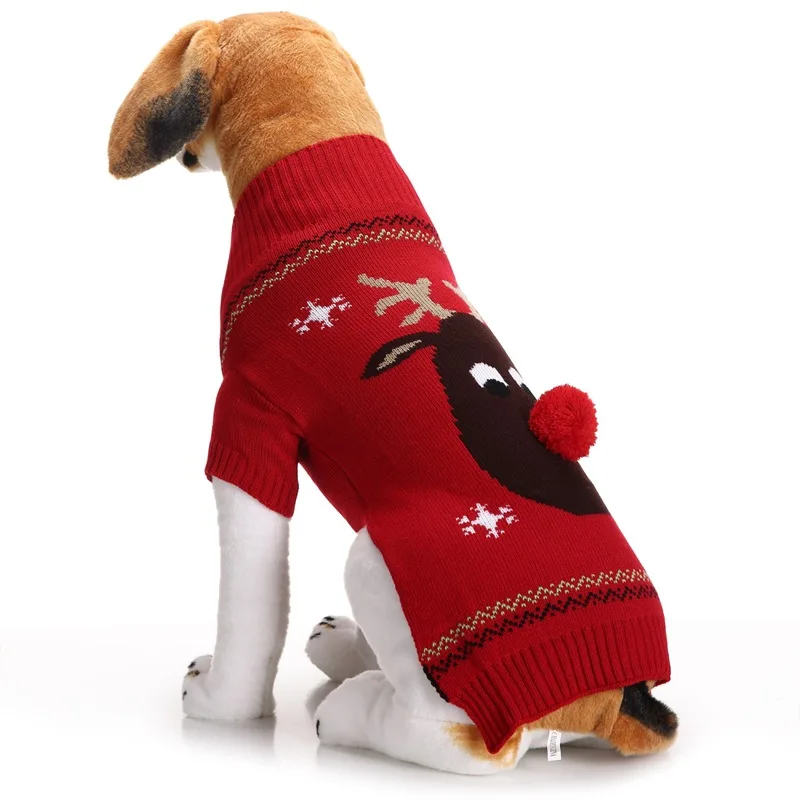 Рождественская домашняя собака одежда для маленьких и крупных собак рождественский щенок большая собака свитер для французского бульдога Йоркского жакеты для собак Одежда для домашних животных