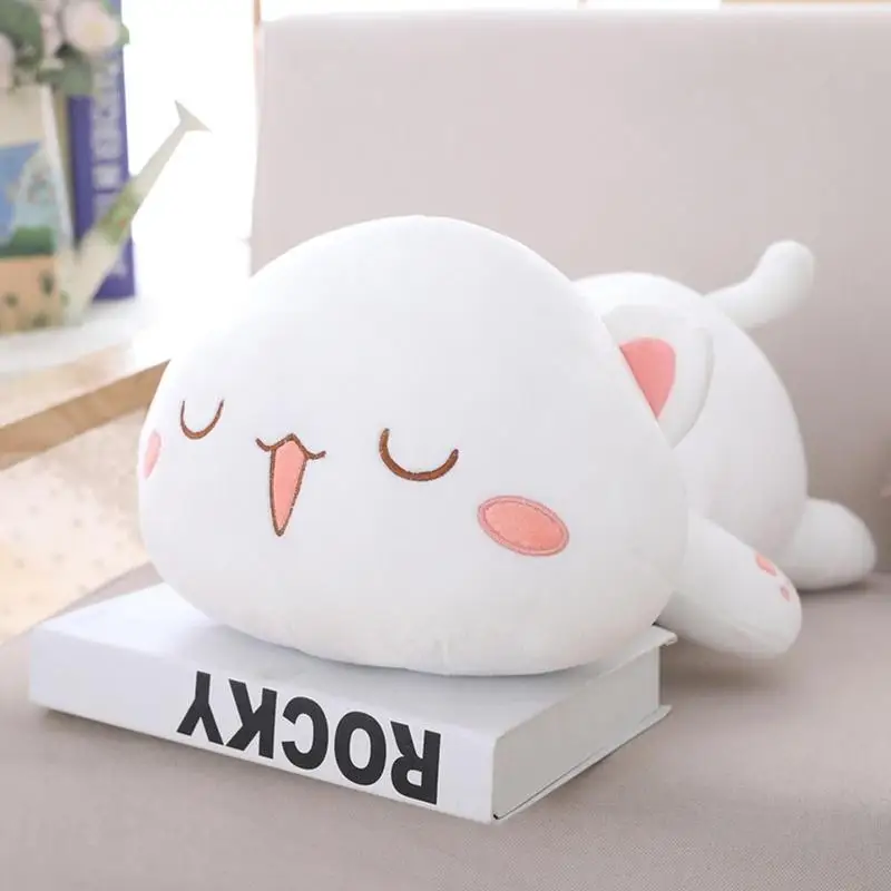Плюшевые домашние тапочки с кошечкой из мультфильма игрушка милая пара кошка детские носочки из хлопка с принтом животных из мягкой подушкой тряпичная кукла Моделирование Плюшевые Подарки для детей игрушки куклы
