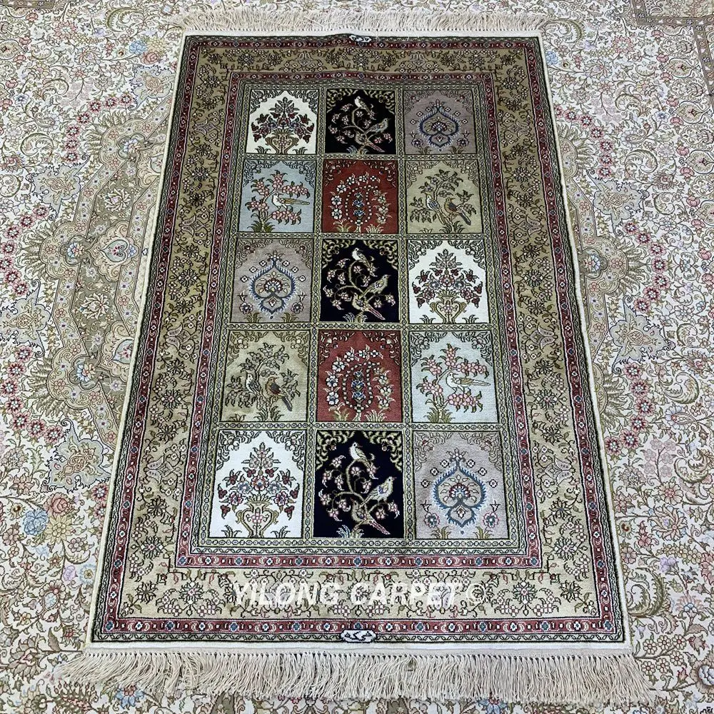 Yilong 2,5 'x4' персидский шелковый ковер, четыре сезона, изысканная, Восточная Шелковая ковер(HF152B