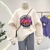 Fashion Print Hoodies Women Autumn Winter Sweatshirt Thick Warm Turtleneck Long Sleeve Pullovers Female Loose Tops Sweatshirts ► Photo 3/6