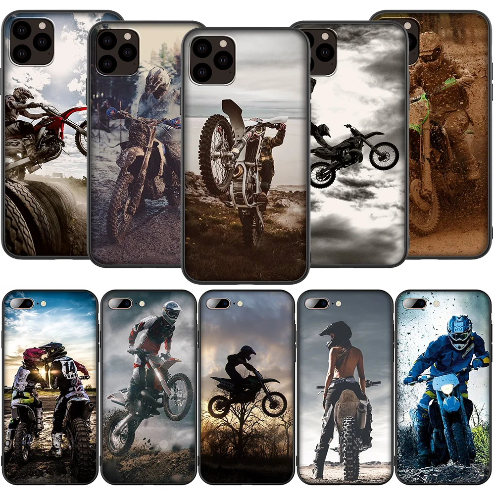T128 Moto Cross Motorcycle Case for iPhone 13 12 Mini 11 Pro XS Max XR X 8 7 6 6S Plus 5 5S SE 2020 | Мобильные телефоны и