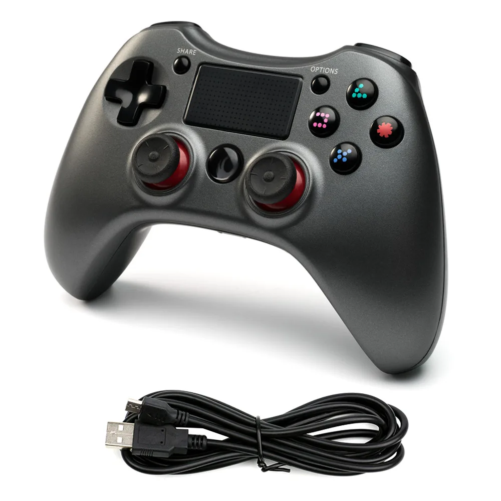 Black Wired Game Console Controller For PS4 Dualshock Vibration Joystick PC Gamepads For PS3 for Android TV - Цвет: Black