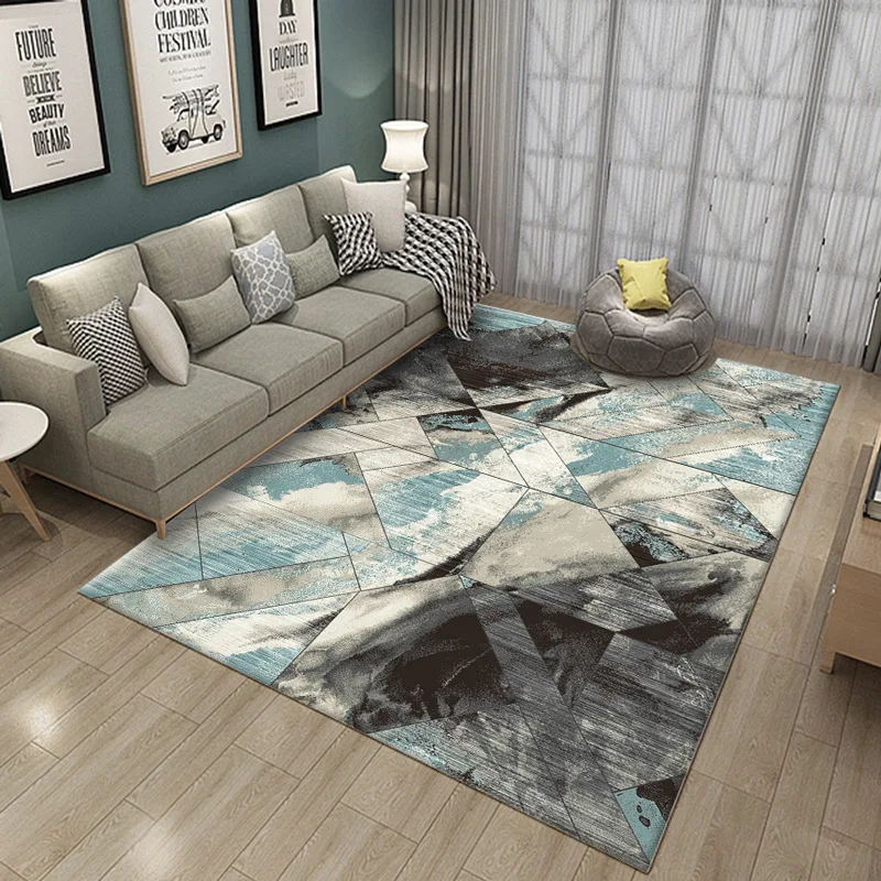 Скандинавское искусство геометрический принт ковер для гостиной спальни Противоскользящий пол коврик модная кухонная ковровая зона
