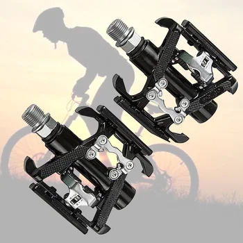 

1pair Sealed Bearing Beginner Riding Outdoor Cycling Non Slip Double Sided Mountain Bike Pedal Platform Self Locking Clipless