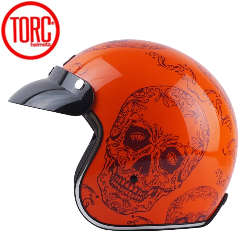 TORC casco capacete винтажные шлемы T57 moto Кафе racer moto rcycle скутер 3/4 ретро открытый шлем M L XL с солнцезащитным козырьком