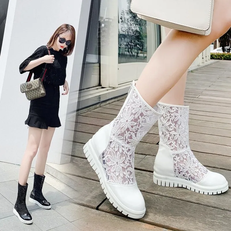 Женские сандалии из лакированной кожи и сетчатого материала винтажные летние