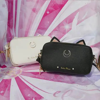 

Anime Sailor Moon Luna Cat Print Chain Shoulder Bag Crossbody Messenger Handbag