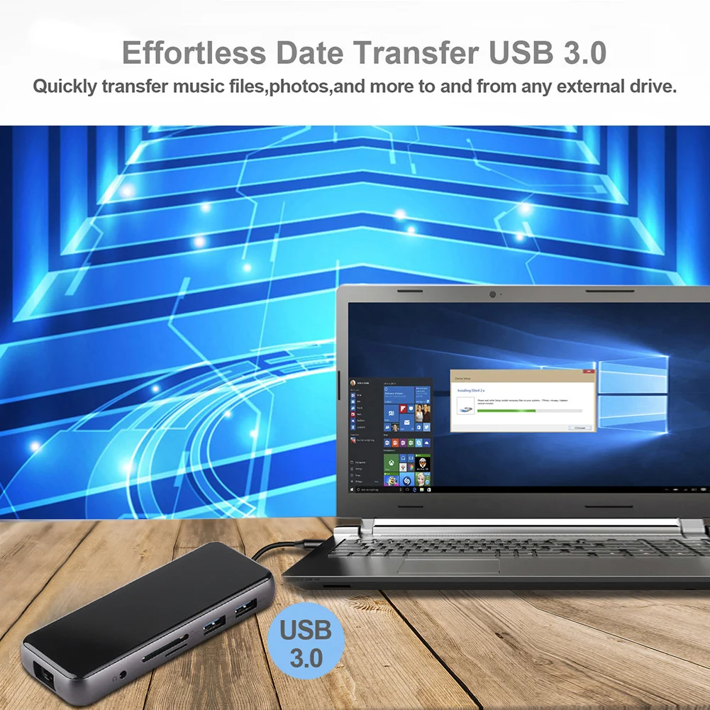 USB-C концентратор type C концентратор для VGA USB 3,0 Thunderbolt 3 HDMI 3,5 мм аудио RJ45 адаптер для MacBook Pro samsung Galaxy S9 USB C концентратор