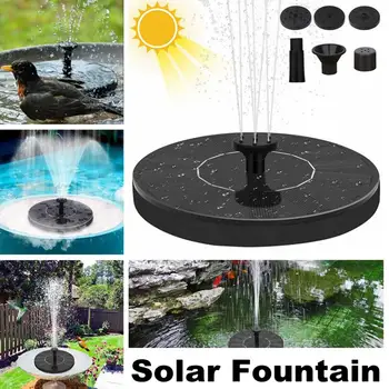 

Mini Round Solar Fountain Outdoor Landscape Pool Pond Water Pump Water Fountain Outdoor Solar Panel Waterfall Garden Decoration