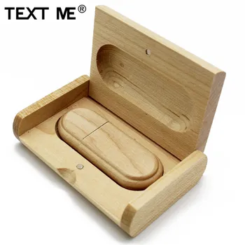 

TEXT ME Maple wood usb+box LOGO print usb flash drive pen drive 4GB 8GB 16GB 32GB 64GB usb2.0 pendrive gift usb