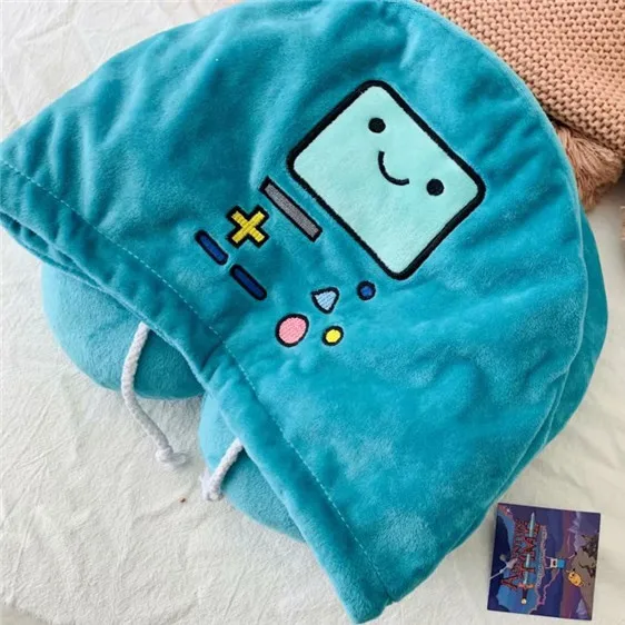 Adventure Time u-образная подушка, подушка для шеи, Автомобильная подушка для путешествий, мягкая подушка, Шейная Подушка с капюшоном, удобная, высокое качество, подарок