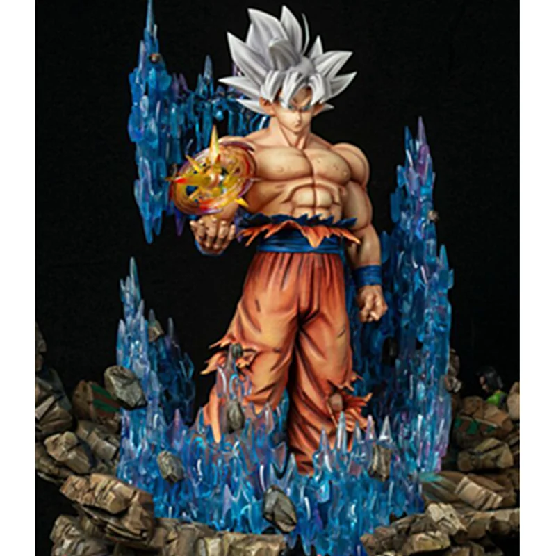 60 см Dragon Ball Super saiyan 4 sonGoku gk статуя из смолы содержит светодиодную световая фигура для коллекции A94