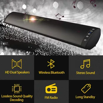 

10W TWS Wireless Bluetooth 5.0 Computer Speaker Subwoofer Stereo Column Soundbar For Tablet TV USB Charge Support TF 3.5mm Aux