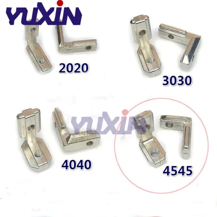 5Pcs/10Pcs T Slot L Shape 90 Degree 4545 Aluminum Profile Accessories Inside Corner Connector Bracket With M8 Screw