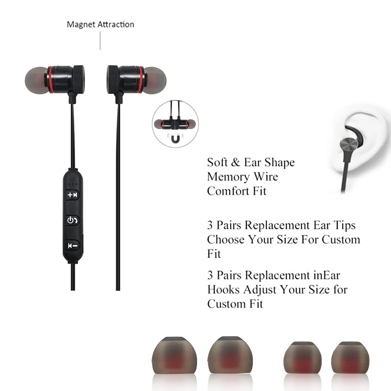 Беспроводные наушники Bluetooth наушники Fone de ouvido для xiaomi мобильного телефона с шейным ремешком Ecouteur Auriculares Bluetooth V4.1