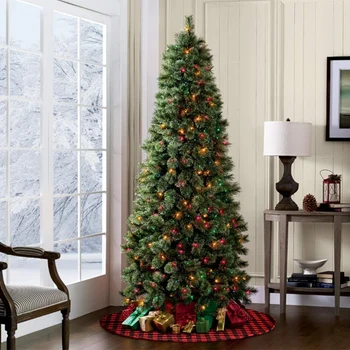 

Red and Black Plaid Christmas Tree Skirt Christmas Holiday Party Decorated Plaid Tree Skirt