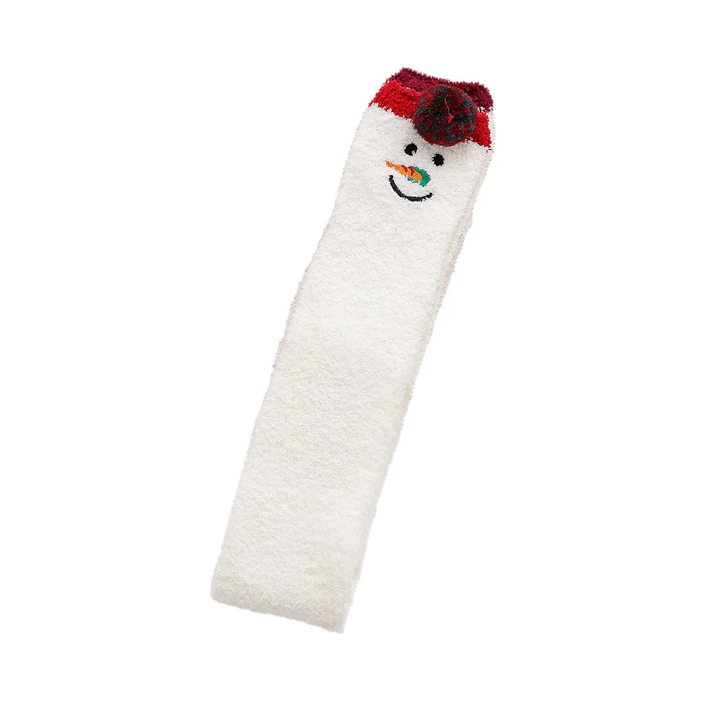 Kawaii/вязаные носки для девочек детские носки с героями мультфильмов детские длинные гольфы Детский Рождественский подарок, Весенние чулки для девочек - Цвет: Белый
