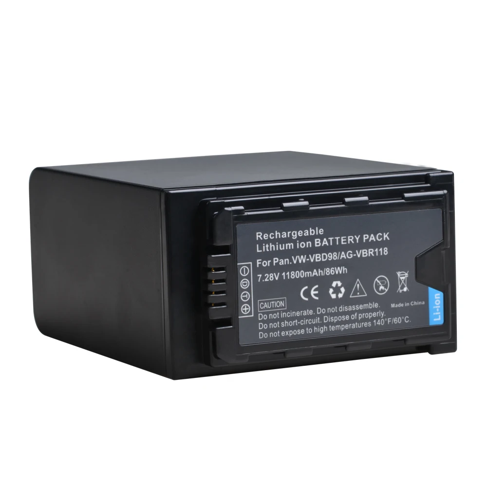 1PCS VW-VBD98 Battery for Panasonic AJ-PX280 PX285MC AG-HPX265MC HPX260MC PX270 PX298 MDH2 FC100 Battery&LED Power Indicators