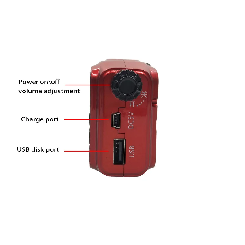 Цифровой fm радиоприемник с широким диапазоном частот 70 ~ 108 МГц часы TF USB