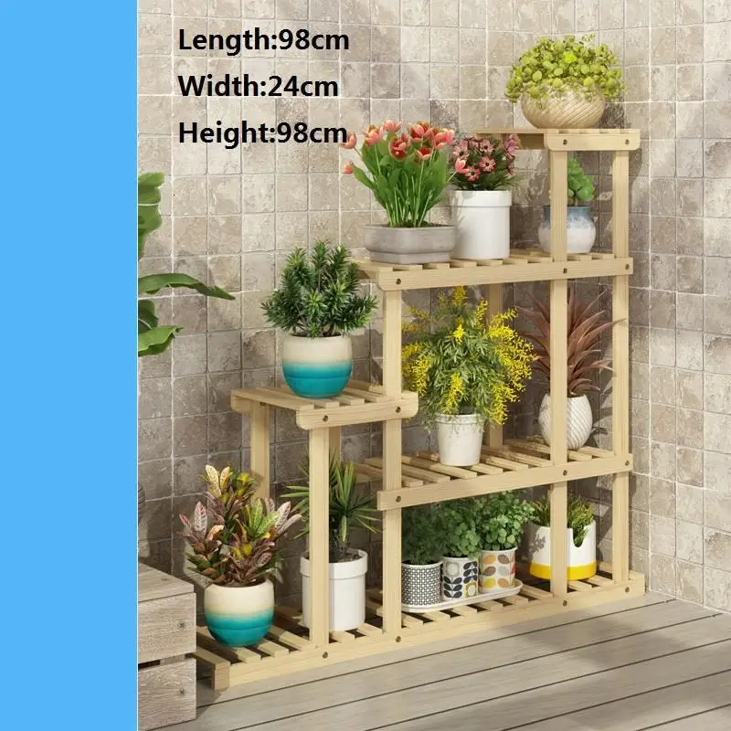 Number 2 Estante Escalera Decorativa Madera Estanteria Para Plantas растение для помещений Stojak Na Kwiaty открытый балкон полка цветок стенд - Цвет: Number 2
