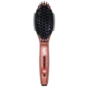 

SANQ EU Plug Mini Hair Straightener Brush Fast Heated Hair Comb Straightener Professional Straightening Brush for Travel Hair Ir