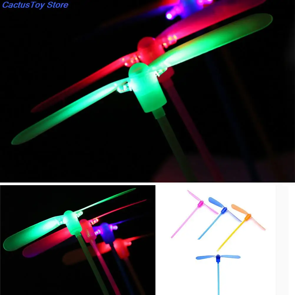 Hot Unisex Classical Toy Colorful Dragonfly Flying Led Spinning Light