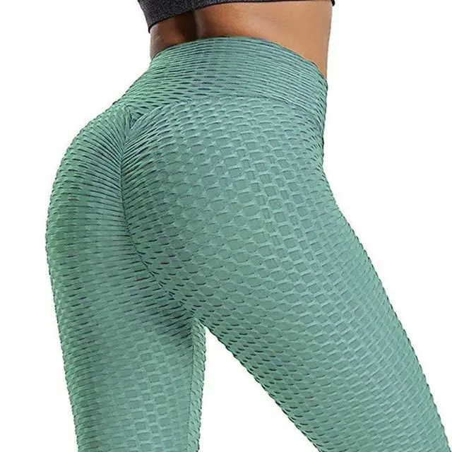 Butt Crack Anti Cellulite Leggings for Women Butt Peach Lift Leggin Push Up Booty Tights High Waist Workout Yoga Pants Green