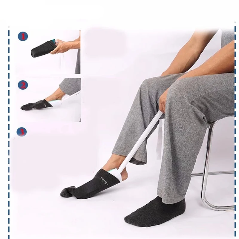 

Portable Foot Brace Support Sock Slider Aid Kit No Blending Stretching Stocking Helper Tool for Pregnancy Injuries Elderly