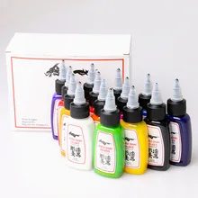 Татуировки оптом-Новые чернила татуировки 14 цветов Набор 15 мл/бутылка пигмент татуировки для тату бодиарта Красивая Татуировка Поставки
