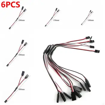 

6PCS Servo Extension Cord Lead Y Wire Receiver Cable For RC JR Futaba Connector