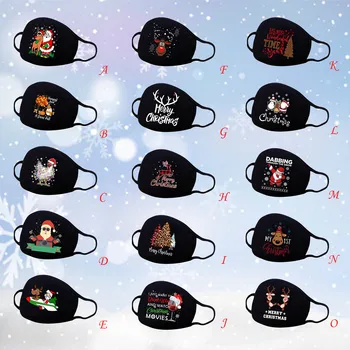 

1pc Face Mask Adult Christmas Printed Mondkapjes Rescue Breathable Protect Mouth Cover Mask Washable Safety Reusable Mascarilla