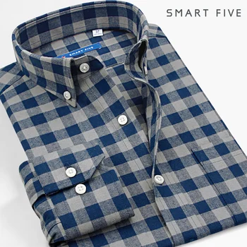 

Slim Fit Shirt Male Flannel Leisure Shirt Joker Loose Thicken Grinding Wool Grid Coat Shirt