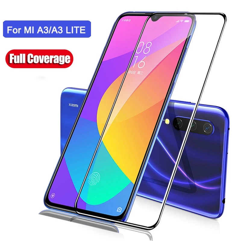 2 шт. закаленное стекло для xiaomi mi a3 Защита экрана MI lite Полное покрытие a2 mia3 mia2 a3lite a 3